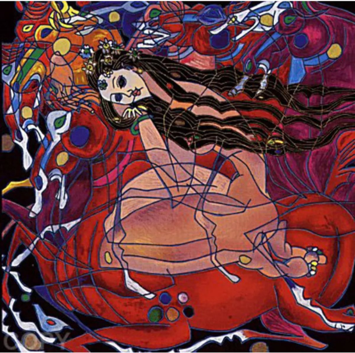TieFeng Jiang - Sweet Lady Suite Red - Limited Edition Serigraph