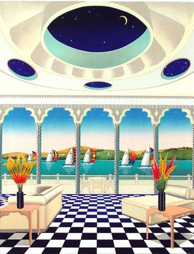 Fanch Ledan - Taj Mahal in Sausalito - Limited Edition Lithograph