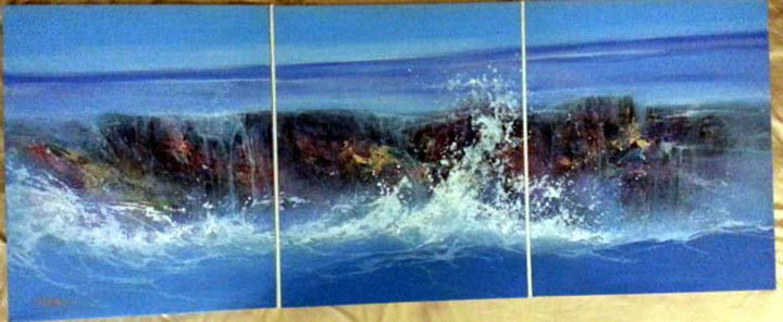 Seikichi Takara - Red Rock - Original Painting - Acrylic on Canvas