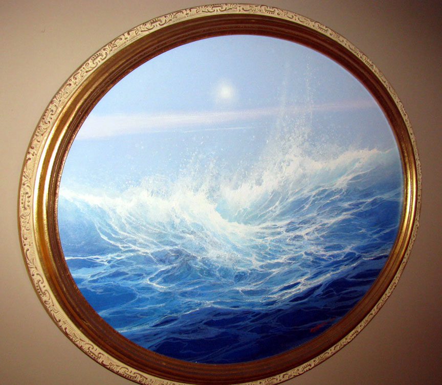 Seikichi Takara - Misty Moon - Original Painting - Oil on Canvas