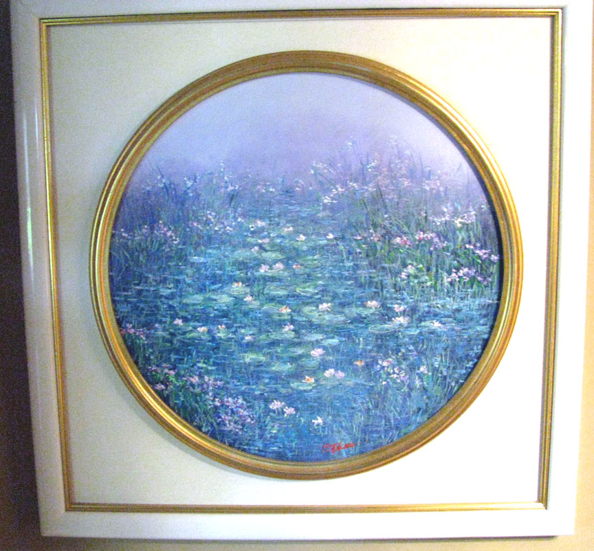 Seikichi Takara - Water Lilies - Original Painting - Oil on Canvas
