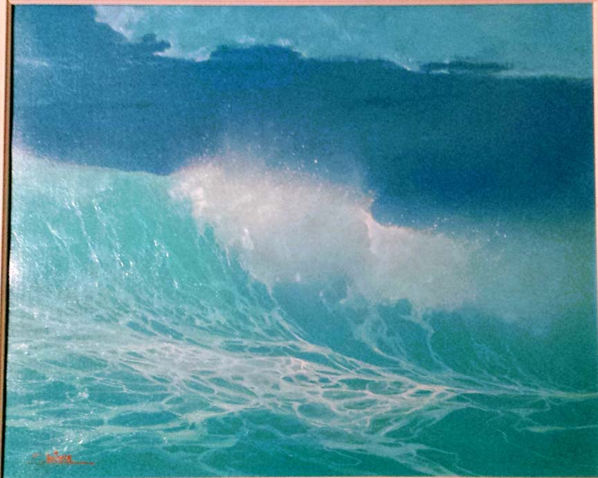 Seikichi Takara - Blue Surf - Original Painting - Oil on Canvas