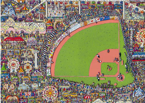 James Rizzi - Take Me Out To The Ballgame - 3-D Limited Edition Serigraph