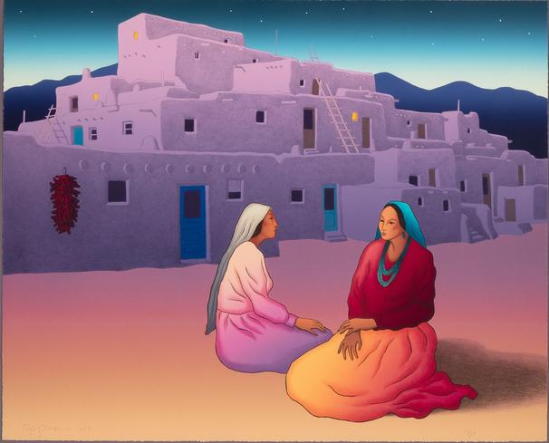 RC Gorman - Taos Storytellers - Limited Edition Lithograph
