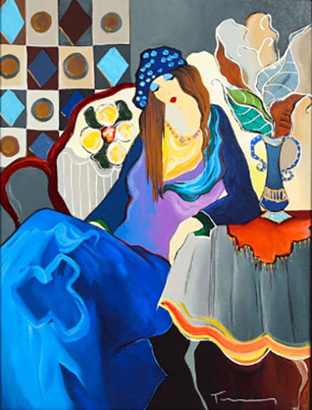 Itzchak Tarkay - Gabrielle - Limited Edition Serigraph