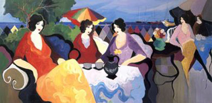 Itzchak Tarkay - Holiday in Cannes - Limited Edition Serigraph