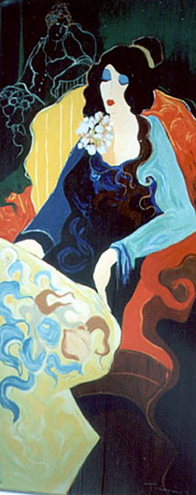 Itzchak Tarkay - Josephine - Limited Edition Serigraph