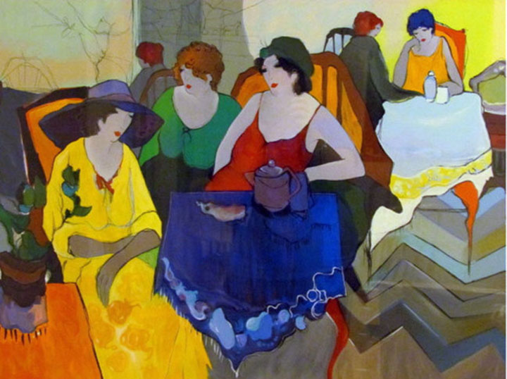 Itzchak Tarkay - Marjorie's Secret - Limited Edition Serigraph