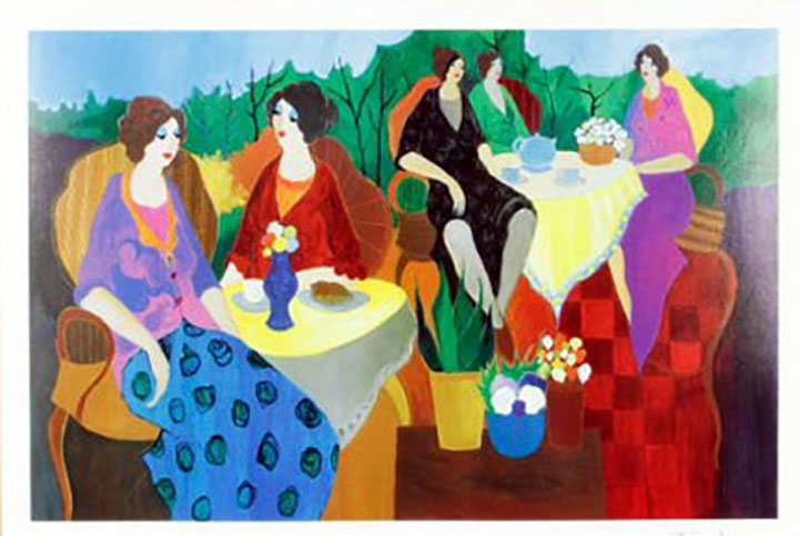 Itzchak Tarkay - Morning Social - Limited Edition Seriolithograph