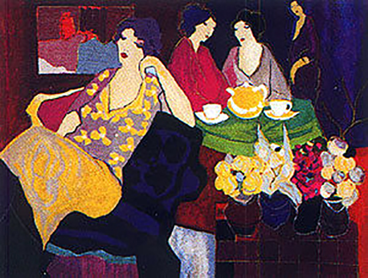 Itzchak Tarkay - Morning Talk - Limited Edition Serigraph