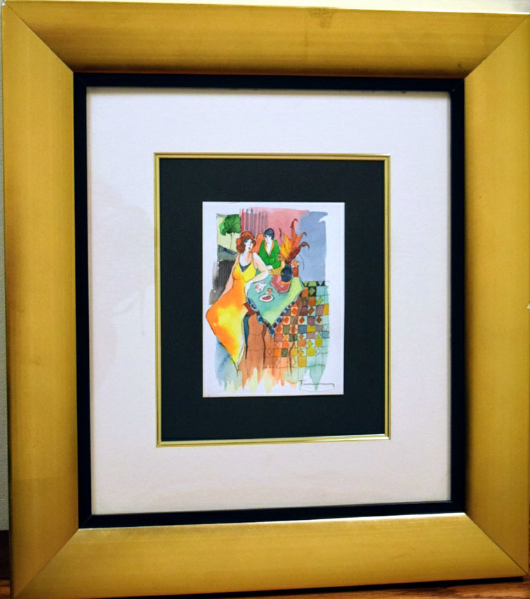 Itzchak Tarkay - Untitled - Original Painting - Mixed Media / Watercolor / Drawing / on wove paper