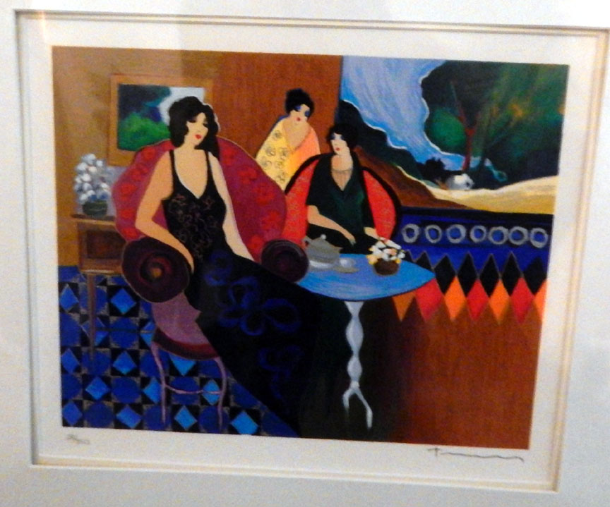 Itzchak Tarkay - Parlor Poses - Limited Edition Serigraph