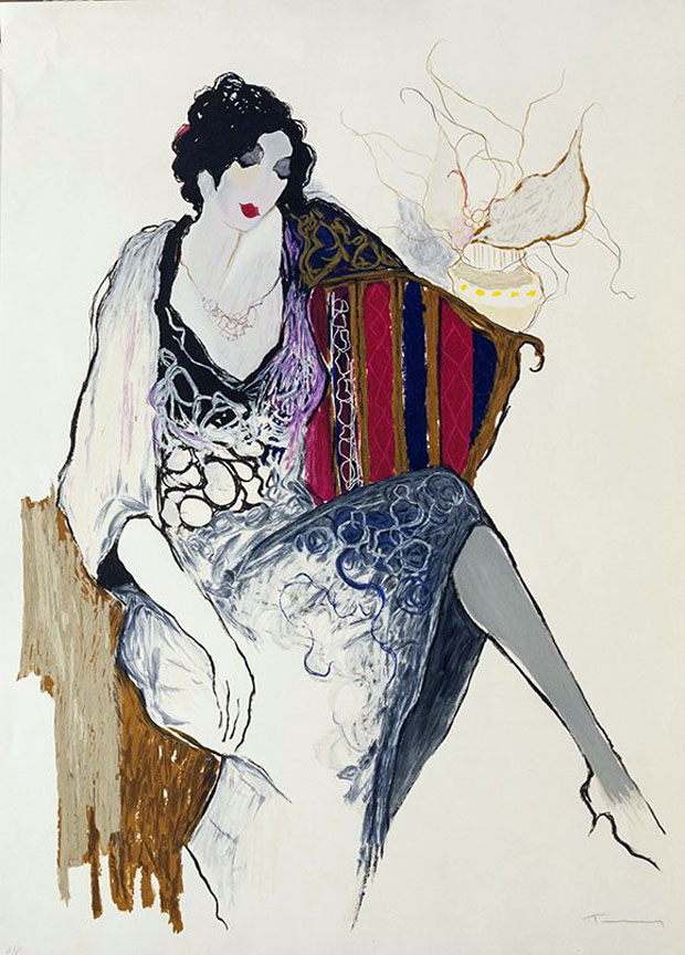 Itzchak Tarkay - Reverie - Limited Edition Serigraph