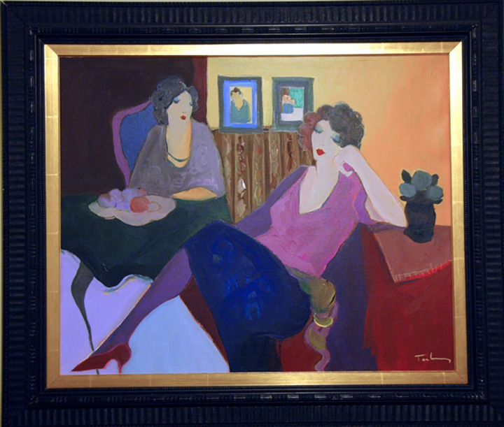 Itzchak Tarkay - The Gallery - Original Painting - Acrylic on Canvas