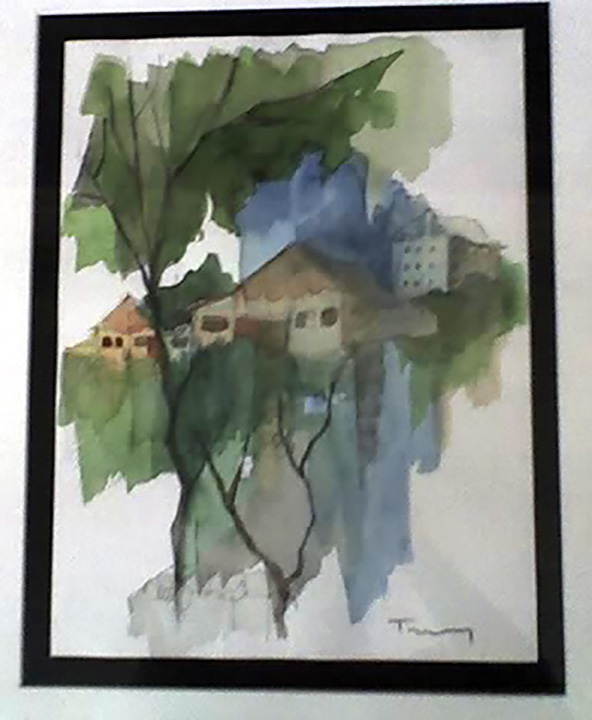 Itzchak Tarkay - The Meadow - Original Painting - Watercolor
