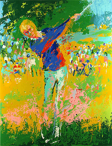 Leroy Neiman - Tee Shot (Jack Nicklaus) - Limited Edition Serigraph
