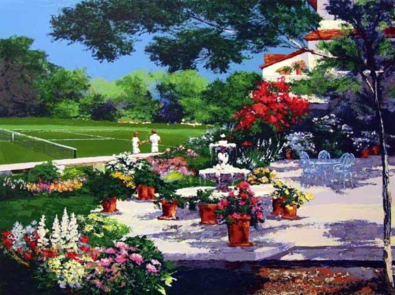 Mark King - Tennis Landscape - Limited Edition Serigraph