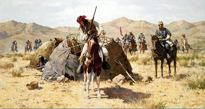 Howard Terpning - The Second Geronimo Camp - Limited Edition Giclee on Canvas