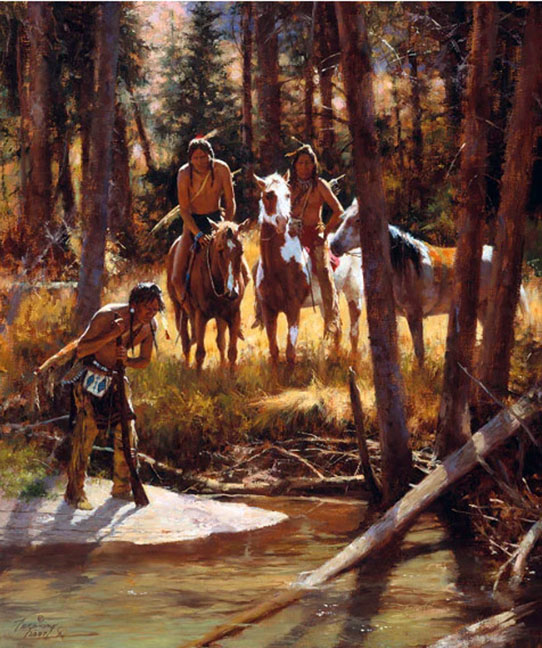 Howard Terpning - Bear Tracks - Limited Edition Lithograph