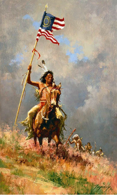 Howard Terpning - Change of Command - Limited Edition Giclee on Canvas