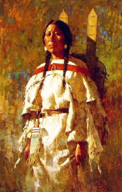 Howard Terpning - Cheyenne Mother - Limited Edition Lithograph on Canvas