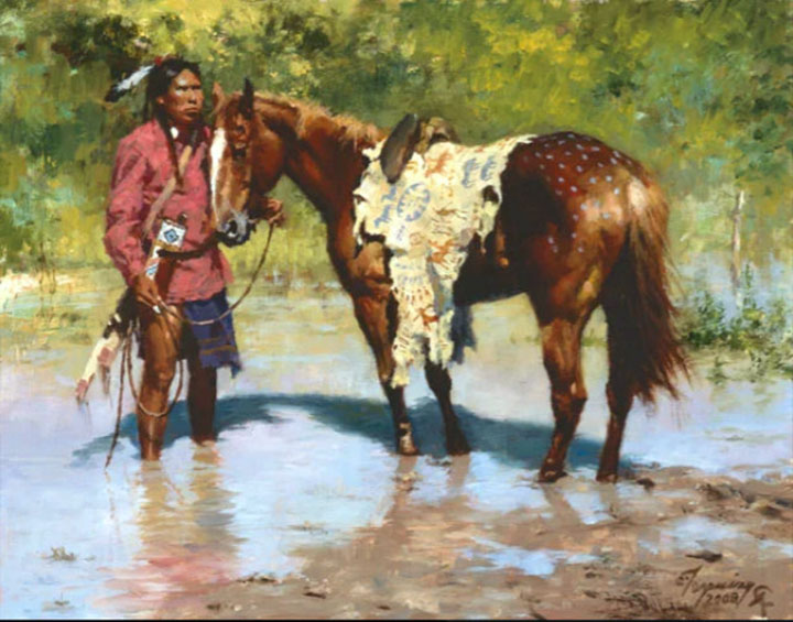 Howard Terpning - Deeds of the Father - Limited Edition Lithograph on Canvas