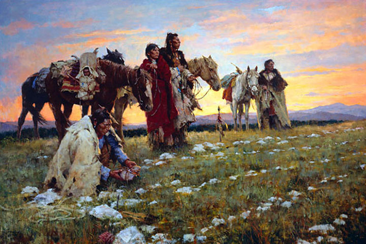 Howard Terpning - Journey to the Medicine Wheel - Limited Edition Giclee on Canvas