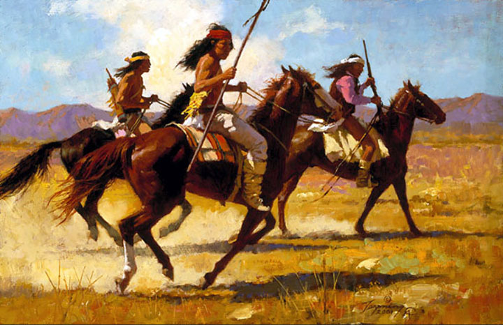 Howard Terpning - Light Cavalry - Limited Edition Lithograph on Canvas