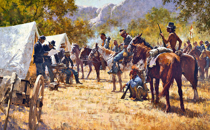 Howard Terpning - Major North and the Pawnee Battalion - Limited Edition Giclee on Canvas