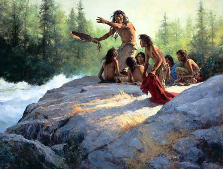 Howard Terpning - Mystery of the Underwater People - Limited Edition Giclee on Canvas