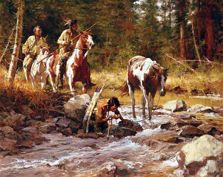 Howard Terpning - Nectar of the Gods - Limited Edition Giclee on Canvas