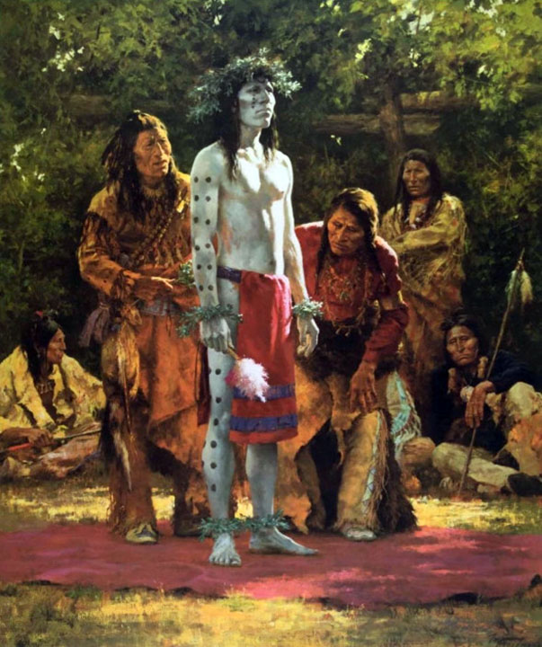 Howard Terpning - Preparing for the Sundance - Limited Edition Lithograph