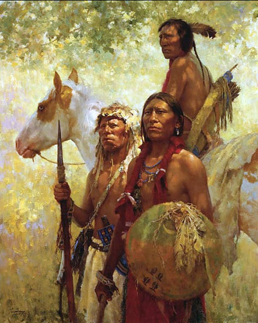 Howard Terpning - Protectors of the Cheyenne People - Limited Edition Giclee on Canvas