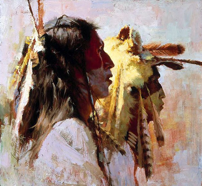 Howard Terpning - Proud Men - Limited Edition Lithograph on Canvas