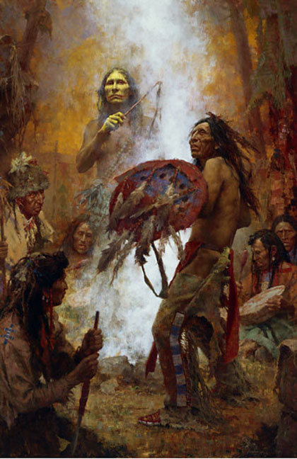 Howard Terpning - Transfer the Medicine Shield - Limited Edition Lithograph