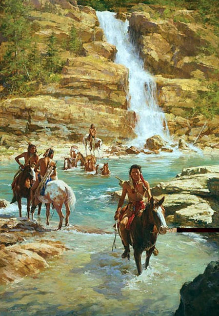 Howard Terpning - Vanishing Pony Trail - Limited Edition Lithograph on Canvas