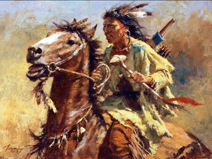 Howard Terpning - War Chief - Limited Edition Giclee on Canvas