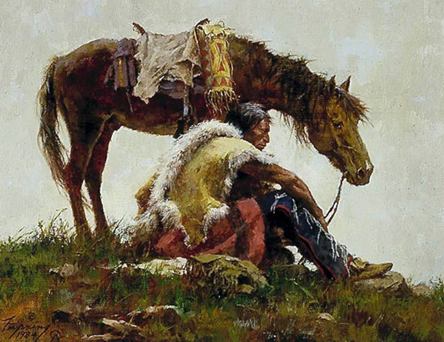 Howard Terpning - Watching the Column - Limited Edition Lithograph