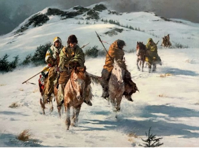 Howard Terpning - When Trails Turn Cold - Limited Edition Lithograph