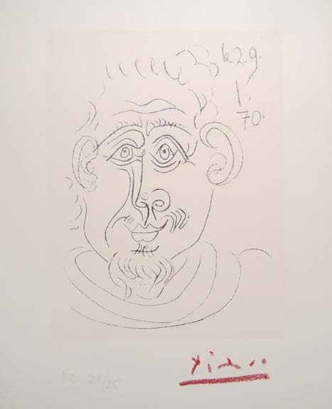 Pablo Picasso - Tete D'homme Au Bouc - Limited Edition Lithograph