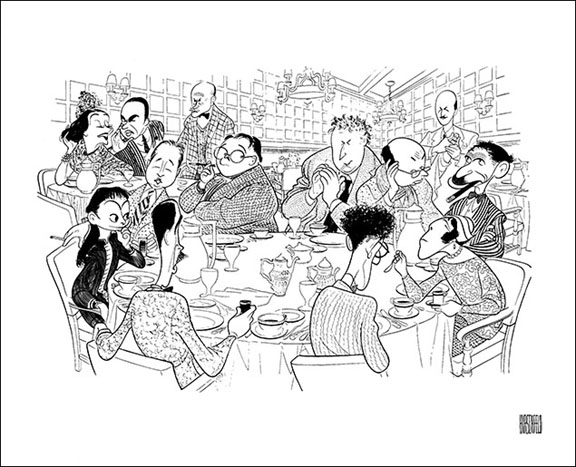 Al Hirschfeld - Algonquin Round Table - Limited Edition Lithograph