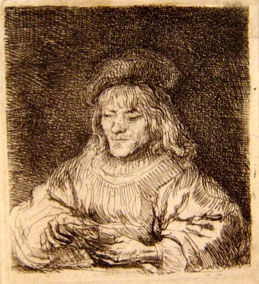 Rembrandt - The Card Player - Limited Edition Etching