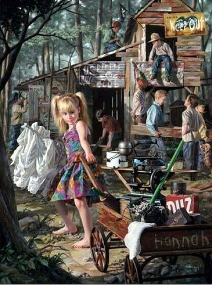 Bob Byerley - The Clubhouse - Limited Edition Lithograph