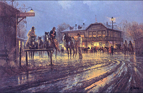 G Harvey - The Cowboy's Christmas Ball - Limited Edition Lithograph