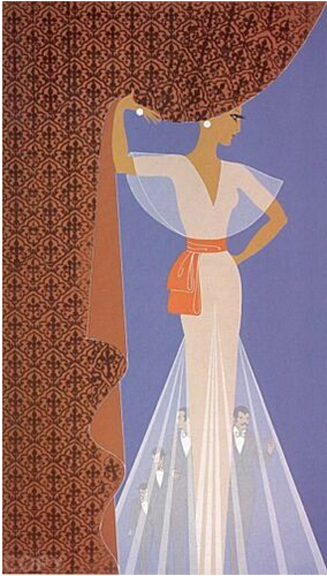  Erte - The Curtain - Limited Edition Serigraph