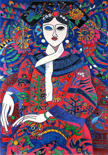 TieFeng Jiang - The Empress - Limited Edition Serigraph