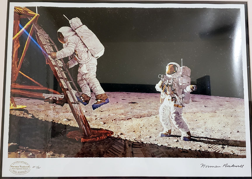 Norman Rockwell - The Final Impossibility: Man's Tracks on the Moon - Limited Edition Seriolithograph