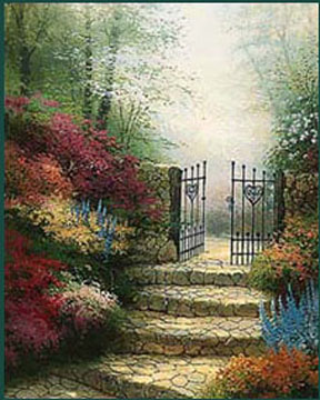 Thomas Kinkade - The Garden of Promise - Limited Edition Offset Lithograph on Canvas