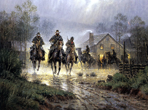 G Harvey - The Gray Ghost of the Confederacy - Limited Edition Serigraph