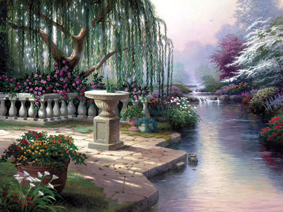 Thomas Kinkade - The Hour of Prayer - Limited Edition Offset Lithograph on Canvas
